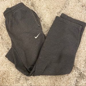 Dark Grey Nike Straight-Leg Sweatpants